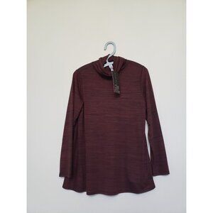 Marla Wynne Womens S Shirt Turtleneck Long Sleeve Pullover Maroon Heather NWT